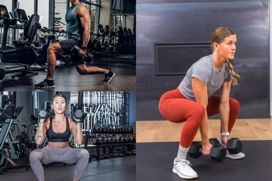 Quad Workout With Dumbbells